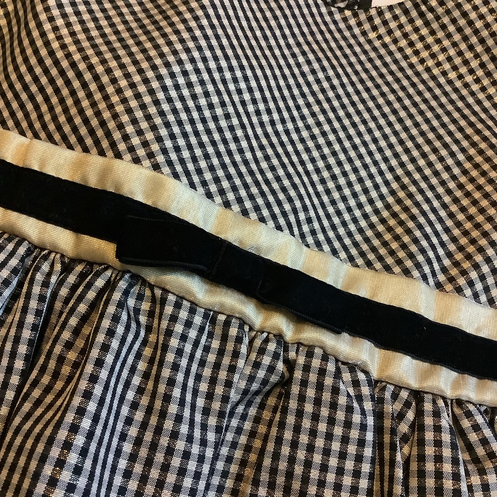 Perfectly Dressed black & gold checkered Christmas holiday dress | Girls 6 - Picture 4 of 7